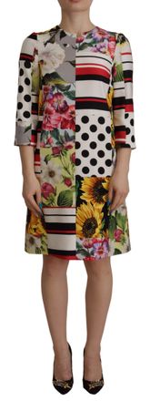 Dolce & Gabbana Bloemenpatchwork Mini-jurk Multicolor