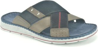 Rohde Schoenen, Heren, Blauw, 44 EU, Blauw Bruin Kruis Muil Pantoffel