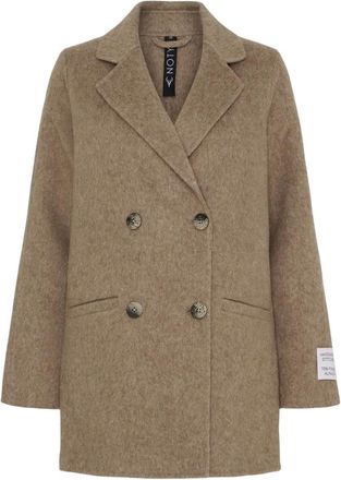 Notyz Notyz - Alpaca Jas - Dames - Mantels - Bruin - Maat: L Wol