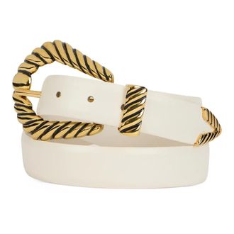 Alberta Ferretti Leather Belt - female - Alberta Ferretti - Belts - Beige - L - Accessories