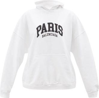Balenciaga White Cotton Hoodie Size XL