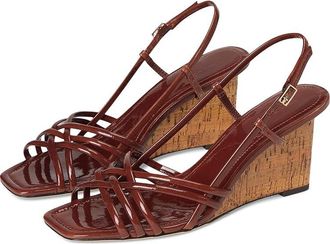 Tory Burch Strap Wedge Sandals 75mm Womens Wedge Shoes Russet Brown/Russet Brown : 10.5 M, Leather