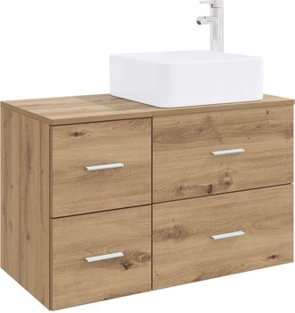vidaXL Juego De Muebles De Ba&ntilde;o 2 Uds. Roble Artisan Vidaxl