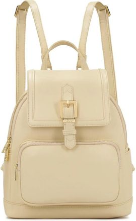Kazar Roomkleurige rugzak met afneembare bretels - Dames - Rugzakken - Beige - ONE Size - Leer - Tassen