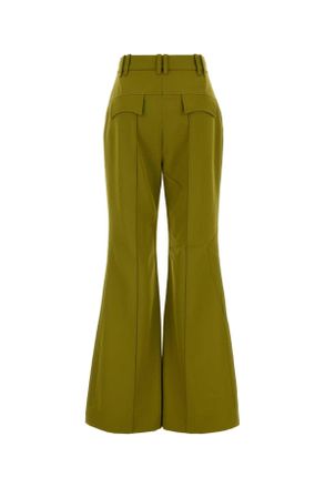 Zimmermann Pistachio Polyester Wool Pantaloni Trousers
