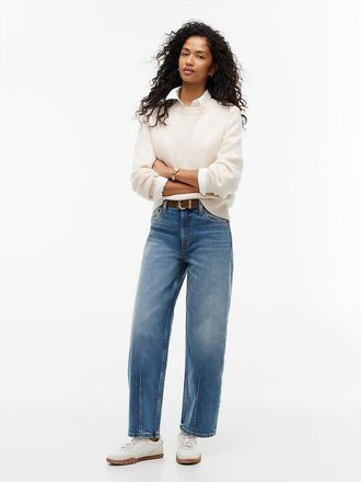 Tommy Hilfiger Womens Stretch High-Rise Barrel Jean - Medium Wash - 00