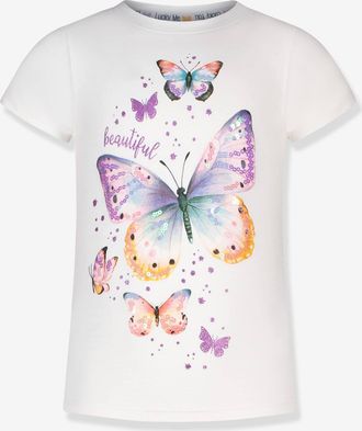 Salt And Pepper T-Shirt mit Glitzer-Schmetterling M&auml;dchen Salt and Pepper wei&szlig;
