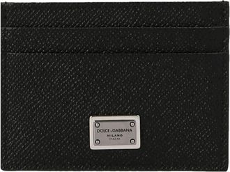 Dolce & Gabbana Portacarte con placca logo - - Accessories - Uomo - Nero - ONE SIZE