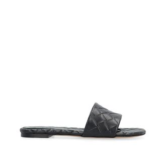 Bottega Veneta Black Lamb Leather Womens Mules