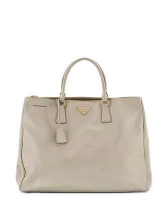 Prada Double Zip Lux Saffiano Leather XL tote bag - Grey