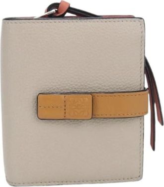 Loewe Pre-owned Bi-fold Portemonnee - Dames - Vintage Accessoires - Beige - ONE Size - Vintage