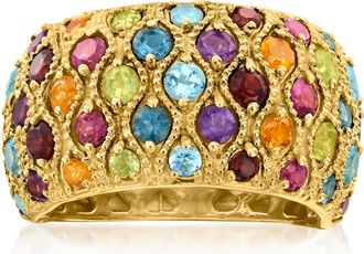 Ross-Simons Multi-Gemstone Ring in 18kt Gold Over Sterling