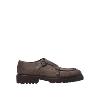 Doucal's Flat Shoes, male, Gray, 7 UK, Double Buckle Shoe