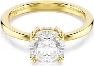 Swarovski Kristallen ring voor elegante gelegenheden - Dames - Ringen - Geel - 55 MM - Accessoires