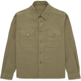 Fortela Kenny Twill Cotton Overshirt in Sage at Nordstrom, Size X-Large Eu