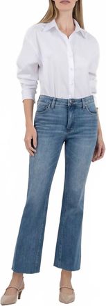 Kut from the Kloth Kelsey High Rise Ankle Flare Jean In Brace With Medium Base Wash