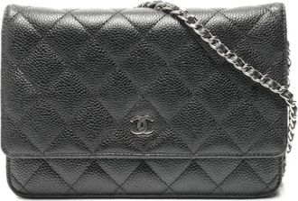 Chanel 2015 Classic Flap chain shoulder bag - Zwart