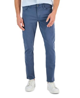 Michael Kors Mens Slim Straight Fit Acid Wash Jeans