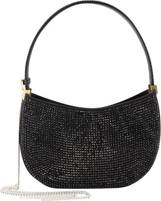 Magda Butrym Shoulder Bags, female, Black, Size: ONE SIZE Rhinestone Fringe Shoulder Bag