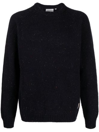Carhartt Work in Progress Anglistic wool-cotton blend jumper - men - Lambs Wool/Acrylic/Cotton - M - Blue