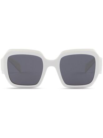 Prada Symbole oversize-frame sunglasses - women - Acetate - One Size - White