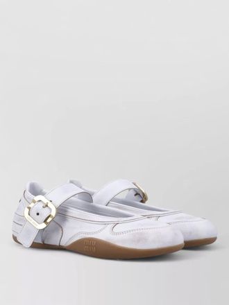 Miu Miu leather ballet sneakers sporty retro design
