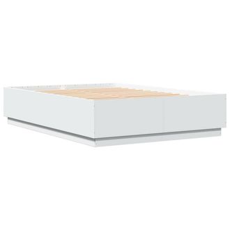 Berkfield Home Durable Bed Frame with LED without Mattress White 150x200 cm King Size