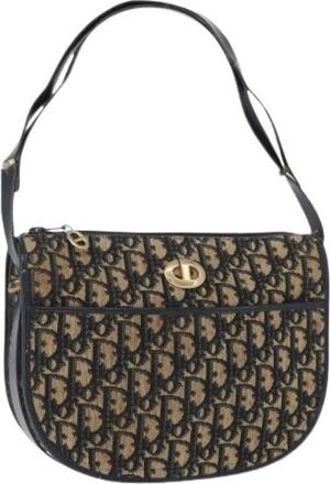 Dior Pre-owned Shoulder Bags, female, Multicolor, Size: ONE SIZE Pre-owned Trotter Canvas Shoulder Bag