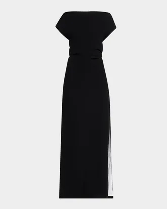 Proenza Schouler Rosina Draped Double-Crepe Dress
