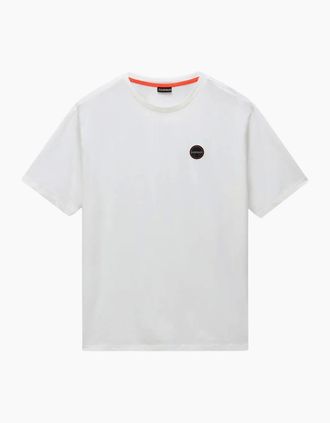Napapijri Mens Napapijri S-Badge T-Shirt - White - Size: 40