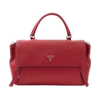 Guess Tassen, Dames, Rood, ONE Size, Polyester, Devon Top Handle Flap