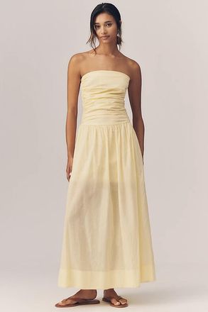 Sundry Voile Ruched Maxi Dress