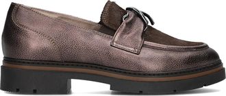 DL Sport Schoenen, Dames, Geel, 40 EU, Leer, Brons Leren Loafers voor Dames