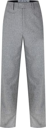 Off-white Mens Off White Regular Fit Straight Leg Trousers in Grey - Size X-Large