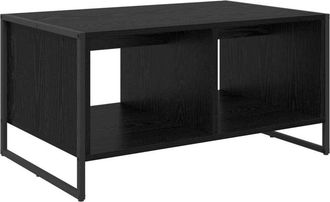 vidaXL Mesa De Caf&eacute; Roble Negro 80 X 50 X 40 Cm Madera Contrachapada Vidaxl