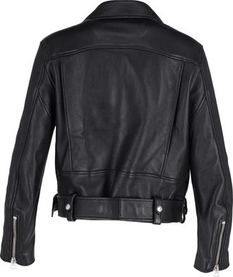 Acne Studios Acne Studios Zip-up Bikerjack in Zwart Leer