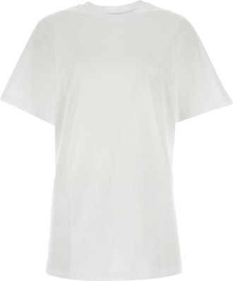 Max Mara White Mango Logo-embroidered T-shirt