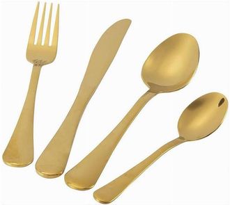 Trade Shop Trade Shop - Set Servizio Di Posate 24 Pezzi In Acciaio Inox Da Tavola Eleganti Per 6 Persone