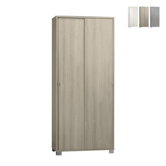 OEM Armario Multiusos De Dos Puertas Correderas Con Baldas Olmo Claro 82x41x H190 Cm
