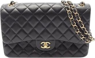 Chanel Borsa a spalla Pre-owned Classic Double Flap in pelle dagnello - - Pre-owned - Donna - Nero - ONE SIZE