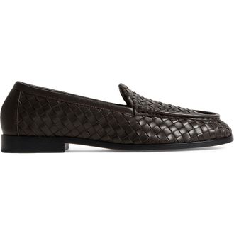 Bottega Veneta Sveglia Intrecciato Loafer in Espresso at Nordstrom, Size 5.5Us