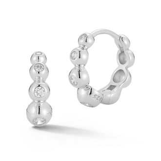 Glaze Jewelry Sterling Silver Bubble Huggies