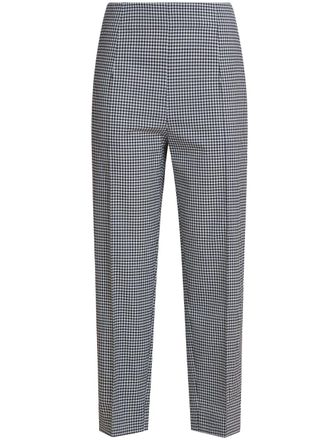 Marni gingham-patterned trousers - women - Polyester/Virgin Wool/Elastane - 40 - Black