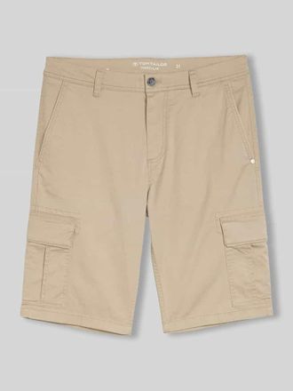 Tom Tailor Regular Fit Cargoshorts aus Baumwoll-Mix in Beige, Gr&ouml;&szlig;e 30