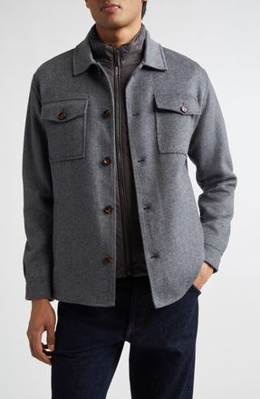 Moorer Dossi Wool & Cashmere Jacket in Dark Grey at Nordstrom, Size 42 Us