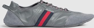 Gucci Mens Flex Sneaker, Grey, Suede