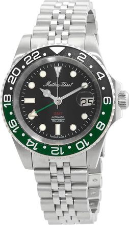 Mathey-Tissot GMT Automatic Black Dial Sprite Bezel Mens Watch H903ATNV