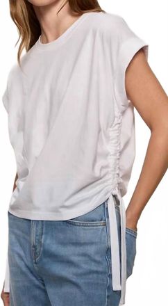 Sanctuary All Day Ruched Tee In White