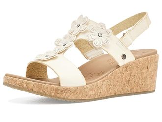 Skechers Archfit Beverlee 2.0 - Rare Gem Womens Wedge Shoes Off-White : 6.5 B - Medium, Faux Leather