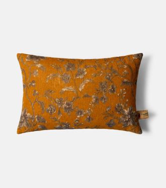 Lyria Alpinia cotton and linen velvet cushion